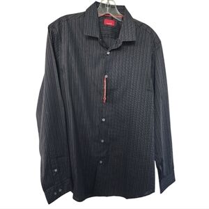 Alfani Black Pinstripe Dress Shirt Formal Wear